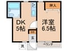 ハウス田中 1DKの間取り