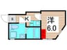 ノルテ六町 1Kの間取り