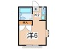 カナコーハイツＢ 1Kの間取り