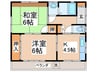 萩原荘 2Kの間取り