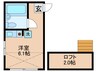 ライフピアサンシャイン 1Rの間取り