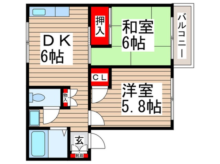 間取図 コーポポセイドン