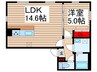 湯島レジデンス 1LDKの間取り