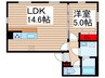 湯島レジデンス 1LDKの間取り