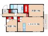 ニュ－ノ－ス弐番館 2LDKの間取り