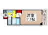 レジディア行徳 1Kの間取り
