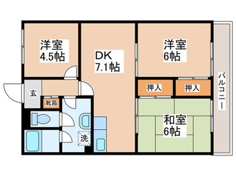 間取図 ハイムエバ－グリ－ン