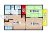 三田グリ－ンハイツＣ棟 2DKの間取り