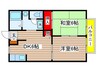 三田グリ－ンハイツＣ棟 2DKの間取り