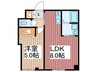 大原ﾏﾝｼｮﾝ 1LDKの間取り