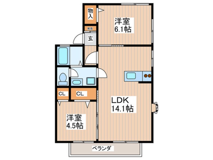 間取図 エンゼルハイムＢ