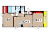ラ・フルール 2DKの間取り