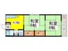 梶野コーポ 2Kの間取り