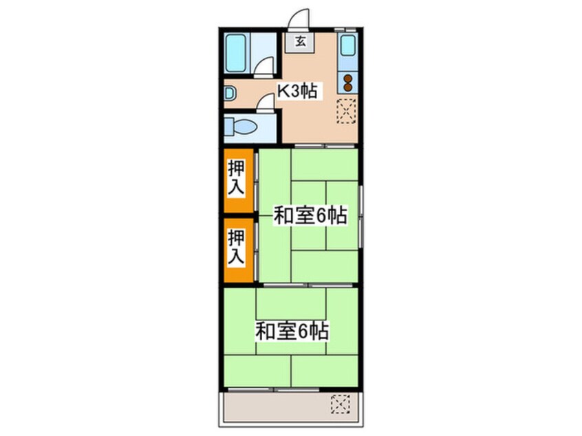 間取図 梶野コーポ