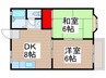 桜ハイツ 2DKの間取り