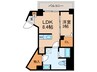 リヴィコート下落合 1LDKの間取り