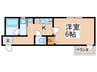 グランシャレー堀切菖蒲園Ⅱ 1Kの間取り