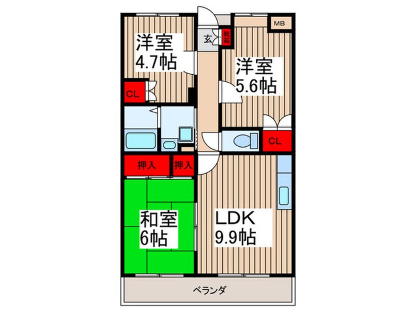 間取図 セブンハイツⅠ