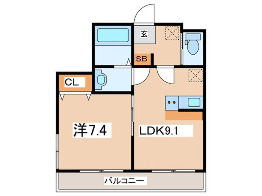 間取図 仮）ﾊｰﾐｯﾄｸﾗﾌﾞﾊｳｽmix三ツ沢下町