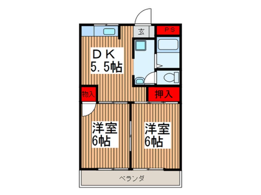 間取図 サンライズ小島