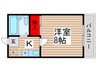 メイプル田中A 1Kの間取り