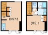 ウーヴァス池袋 1DKの間取り