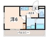 ジェイズワン 1Kの間取り