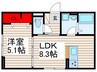 レクシア六町 1LDKの間取り