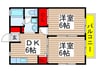 コーポコスモス 2DKの間取り