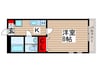 グランウエスト 1Kの間取り