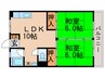 サンハイツ金町 2LDKの間取り