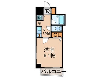 間取図 ﾌﾟﾚｰﾙ・ﾄﾞｩｰｸ銀座EAST(301)