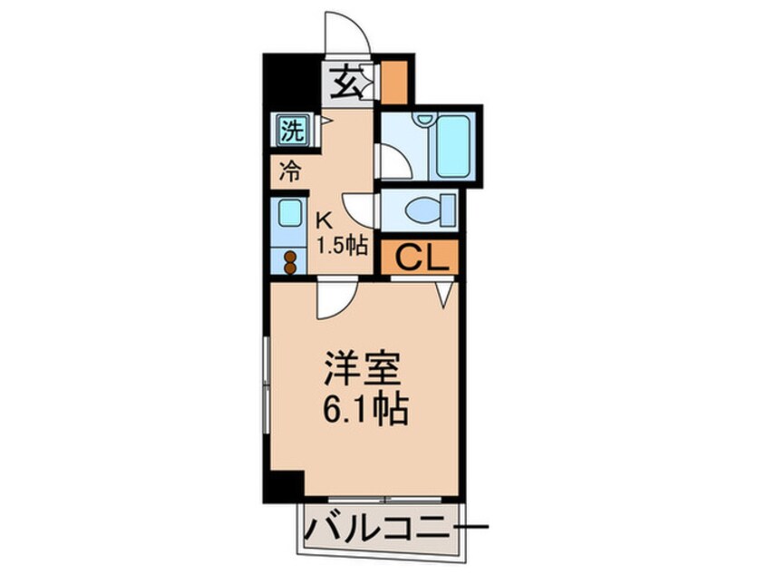 間取図 ﾌﾟﾚｰﾙ・ﾄﾞｩｰｸ銀座EAST(301)