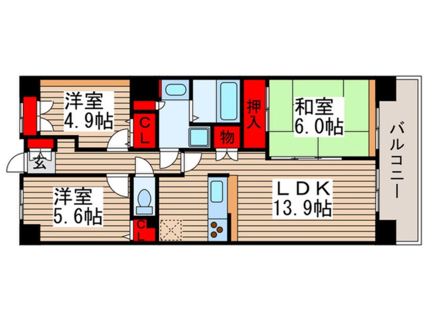 間取図 白井ロジュマン