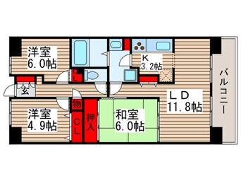 間取図 白井ロジュマン