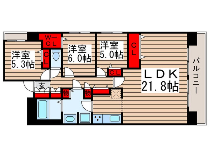 間取図 白井ロジュマン