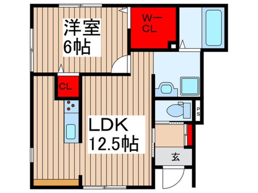 間取図 リーブルファイン下蛭田Ⅲ