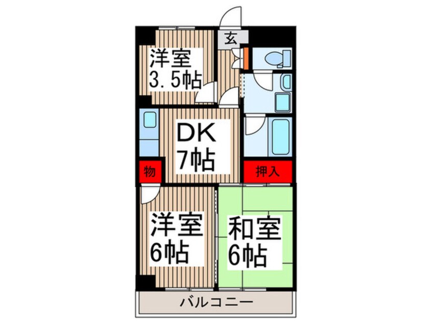 間取図 入間駅前第二ビル