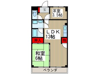 間取図 入間駅前第二ビル