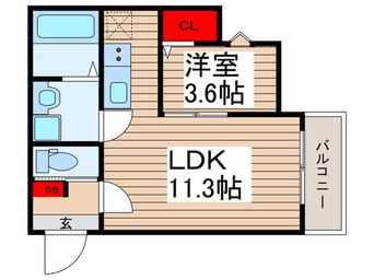 間取図 ＣＲＡＳＴＩＮＥ五香西