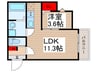 ＣＲＡＳＴＩＮＥ五香西 1LDKの間取り