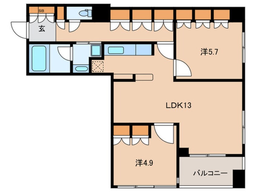 間取図 新橋プラザビル（708）