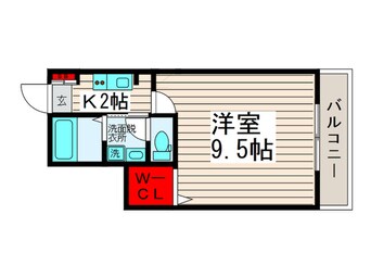 間取図 ボヌ－ル谷在家