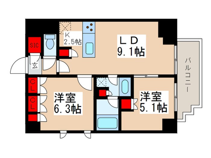 間取り図 オルサス西日暮里