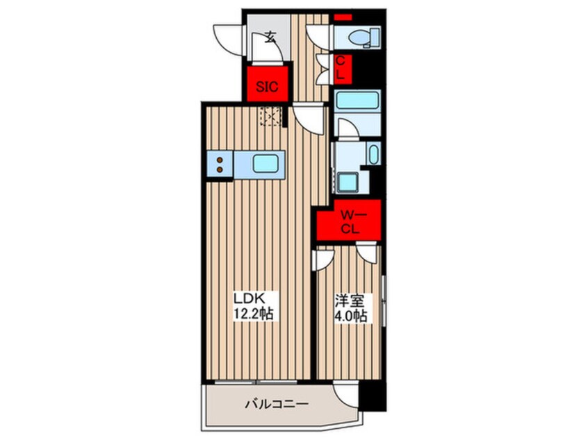 間取図 デュオステージ横濱桜木町(806)