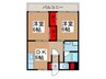 ホワイトパレス 2DKの間取り