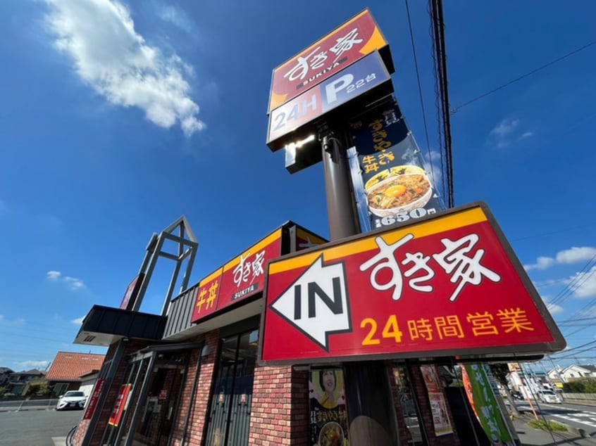 すき家入間東店(その他飲食（ファミレスなど）)まで500m ホワイトパレス