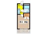 メゾン西調布 1Kの間取り