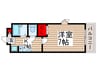 サフィ－ル 1Kの間取り