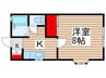 シャルム・松戸 1Kの間取り